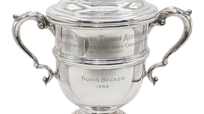 <div>Beckers 89 US Open trophy sells for record $375K</div> <div>Becker's '89 US Open trophy sells for record $375K</div>