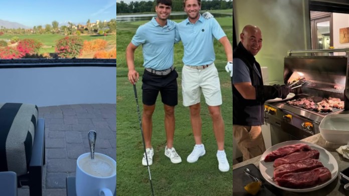 El tiempo libre de Alcaraz en Indian Wells: golf, barbacoas, juegos de cartas... El tiempo libre de Alcaraz en Indian Wells: golf, barbacoas, juegos de cartas...