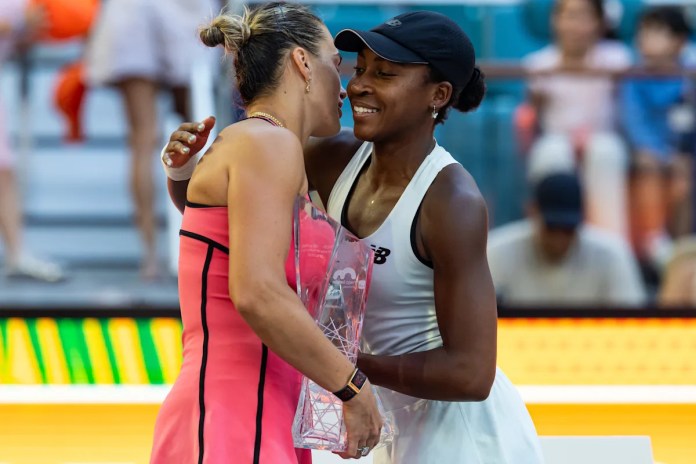 Coco Gauff falls to Aryna Sabalenka in Miami Open championship match Coco Gauff falls to Aryna Sabalenka in Miami Open championship match
