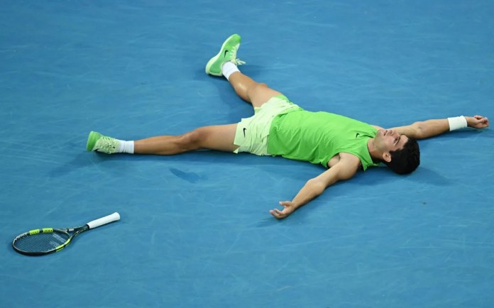 Cramping row in Alcaraz’s epic five-set victory over Zverev at Australian Open Cramping row in Alcaraz’s epic five-set victory over Zverev at Australian Open