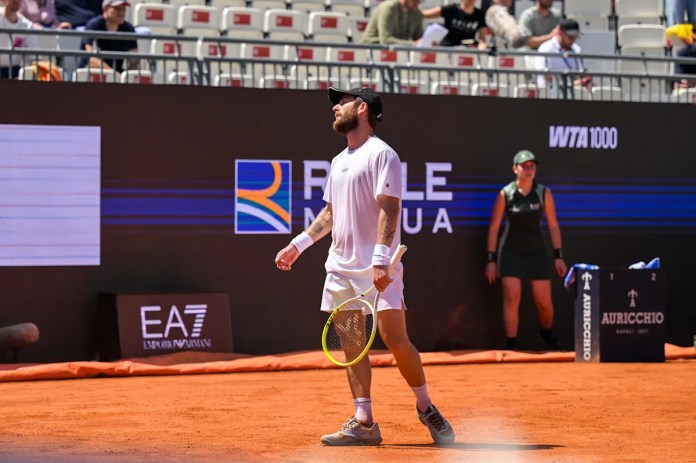 Tennis player Corentin Moutet receives warning for pulling down shorts in frustration after losing point Tennis player Corentin Moutet receives warning for pulling down shorts in frustration after losing point