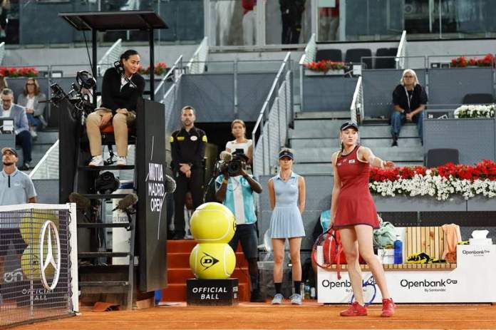 Elena Rybakina Shows Rare Emotion as She Confronts Umpire Over Controversial Electronic Line Call In Madrid Elena Rybakina Shows Rare Emotion as She Confronts Umpire Over Controversial Electronic Line Call In Madrid