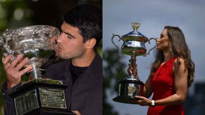 PICTURES: Carlos Alcaraz and Elena Rybakina Mark Australian Open Glory inSpecial Shoot PICTURES: Carlos Alcaraz and Elena Rybakina Mark Australian Open Glory inSpecial Shoot
