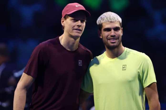 The Instagram following totals of Carlos Alcaraz, Jannik Sinner and Novak Djokovic The Instagram following totals of Carlos Alcaraz, Jannik Sinner and Novak Djokovic