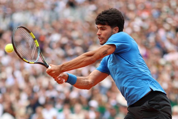 Carlos Alcaraz awaiting test results for wrist injury with French Open title defence at risk Carlos Alcaraz awaiting test results for wrist injury with French Open title defence at risk