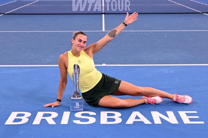 Aryna Sabalenka makes pointed gesture to Marta Kostyuk after Brisbane International win Aryna Sabalenka makes pointed gesture to Marta Kostyuk after Brisbane International win