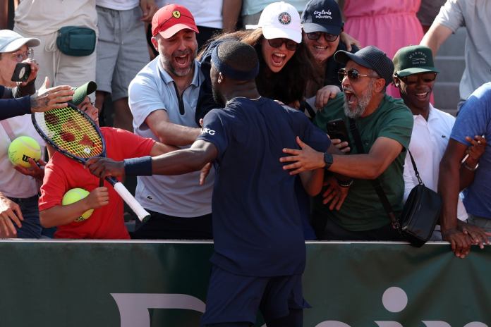 Frances Tiafoe rewards fan for returning racket after wild French Open celebrations Frances Tiafoe rewards fan for returning racket after wild French Open celebrations