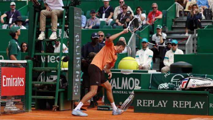 Video: Medvedev meltdown - Tennis star smashes racquet in record Monte Carlo defeat Video: Medvedev meltdown - Tennis star smashes racquet in record Monte Carlo defeat