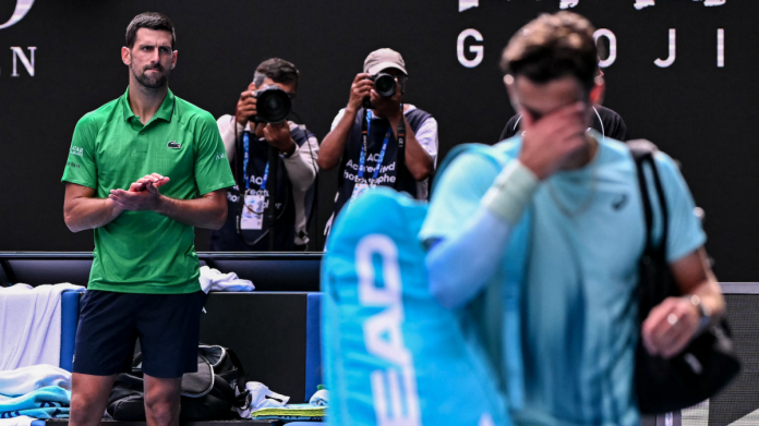 <div>Novak Djokovic lucky to advance, Jannik Sinner coasts past Ben Shelton as Australian Open semifinals set</div> <div>Novak Djokovic 'lucky' to advance, Jannik Sinner coasts past Ben Shelton as Australian Open semifinals set</div>