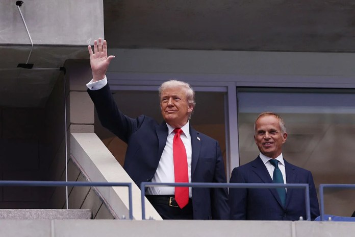 Donald Trump arrives at US Open as broadcasters asked not to show any booing of president Donald Trump arrives at US Open as broadcasters asked not to show any booing of president