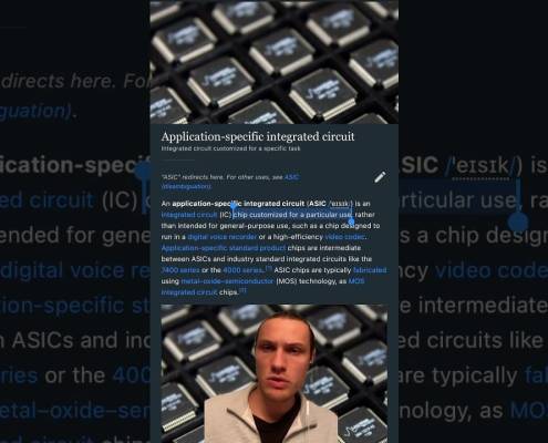 The cost of an ASIC is almost entirely microchips The cost of an ASIC is almost entirely microchips