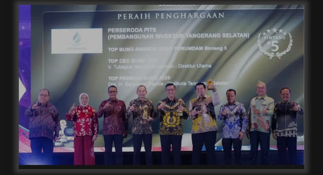 Pemkot Tangsel Sabet Penghargaan TOP BUMD, PT. PITS Raih Bintang 5 Pemkot Tangsel Sabet Penghargaan TOP BUMD, PT. PITS Raih Bintang 5