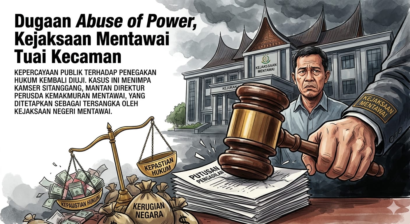 Dugaan Abuse of Power, Kejaksaan Mentawai Tuai Kecaman Dugaan Abuse of Power, Kejaksaan Mentawai Tuai Kecaman
