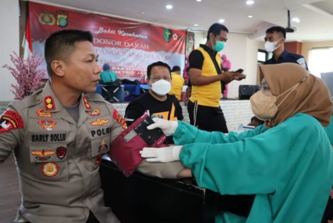 HUT Bakti Polda Metro Jaya Ke-73, Polres Tangsel Adakan Donor Darah HUT Bakti Polda Metro Jaya Ke-73, Polres Tangsel Adakan Donor Darah