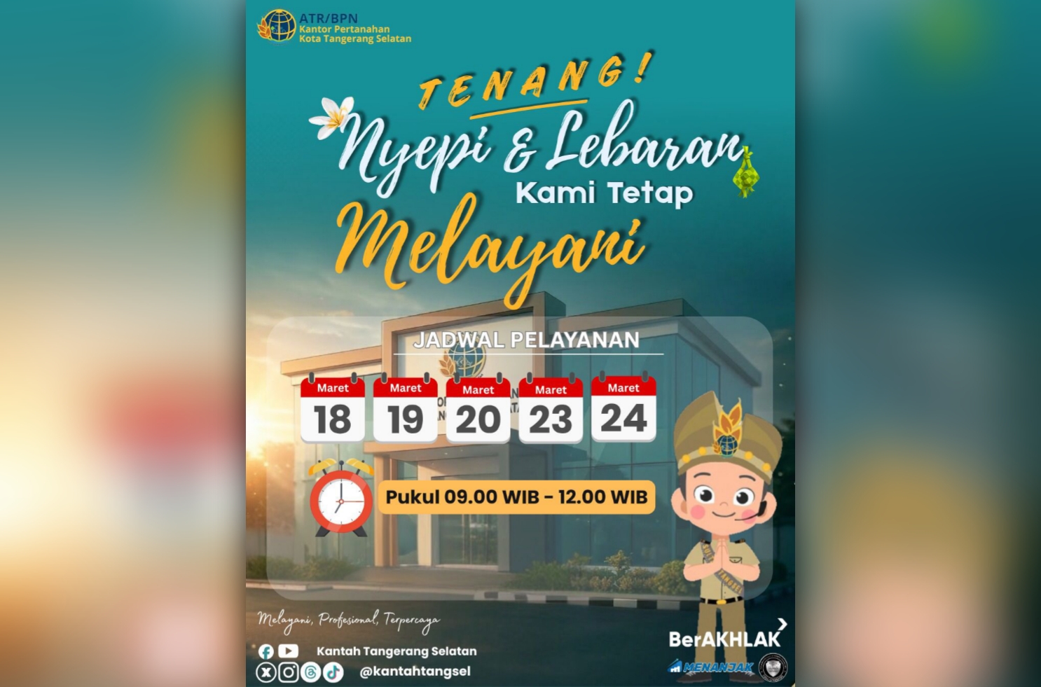 Libur Nyepi dan Lebaran, Kantah Tangsel Tetap Melayani Masyarakat Libur Nyepi dan Lebaran, Kantah Tangsel Tetap Melayani Masyarakat