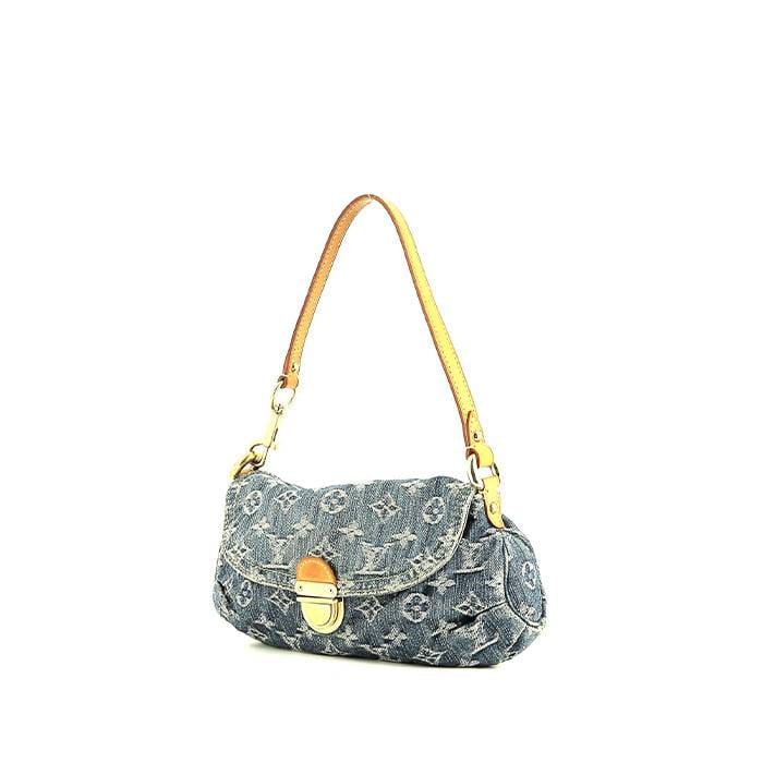 Sac à main Louis Vuitton Pleaty petit modèle en toile denim