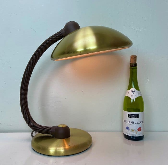 Lampe de bureau en laiton Hüstadt Leuchten
