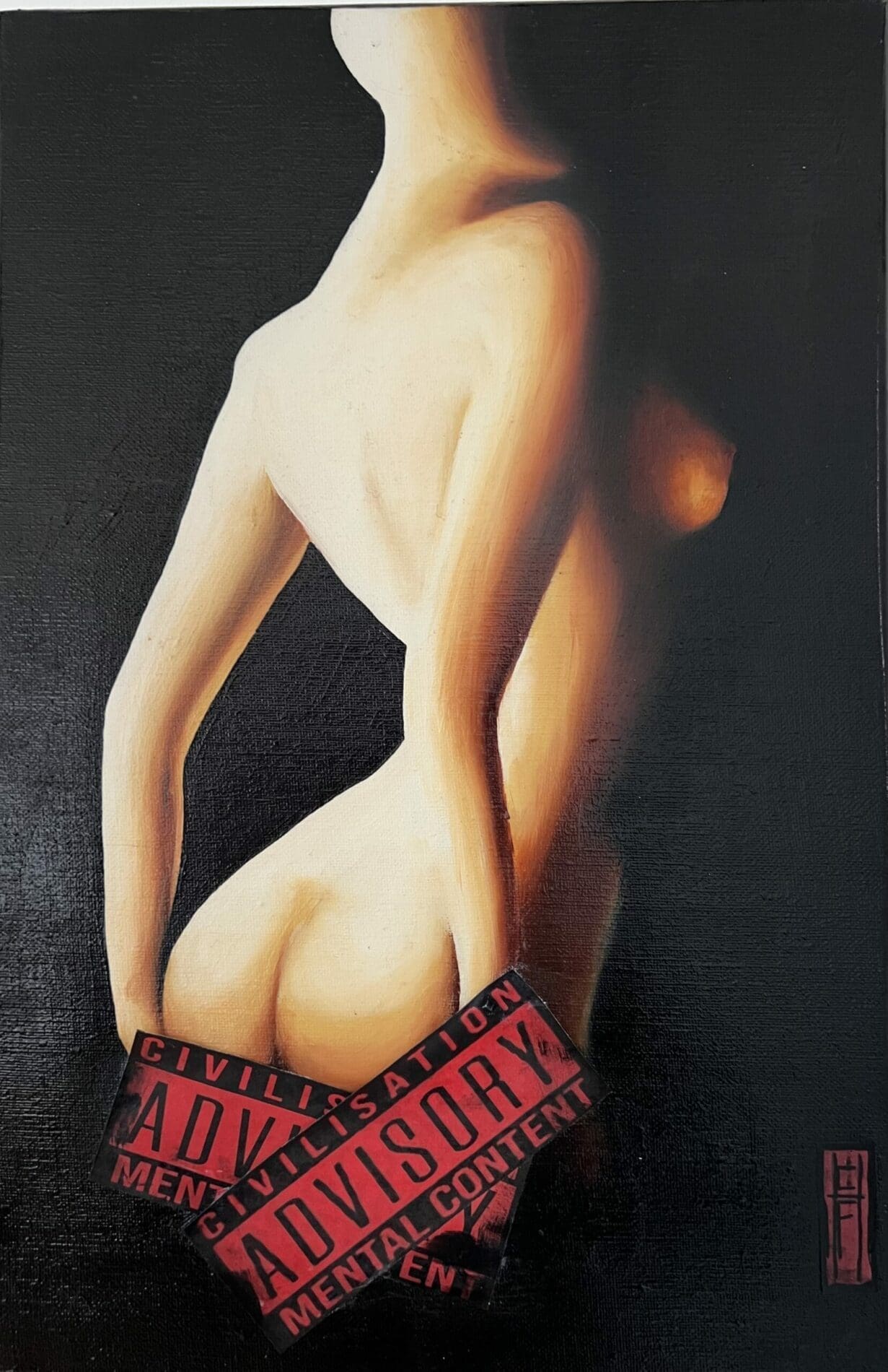 CFH – Civilisation Advisory, huile sur toile contemporaine, 2023