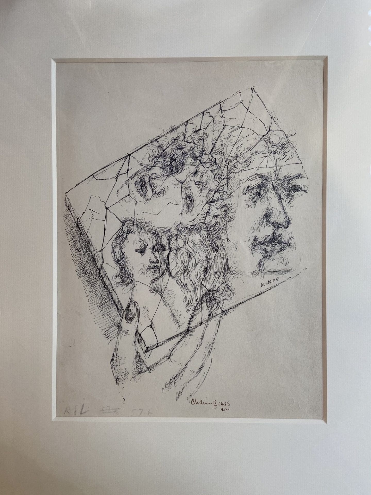 Chaim Gross – Composition avec visages – 1942