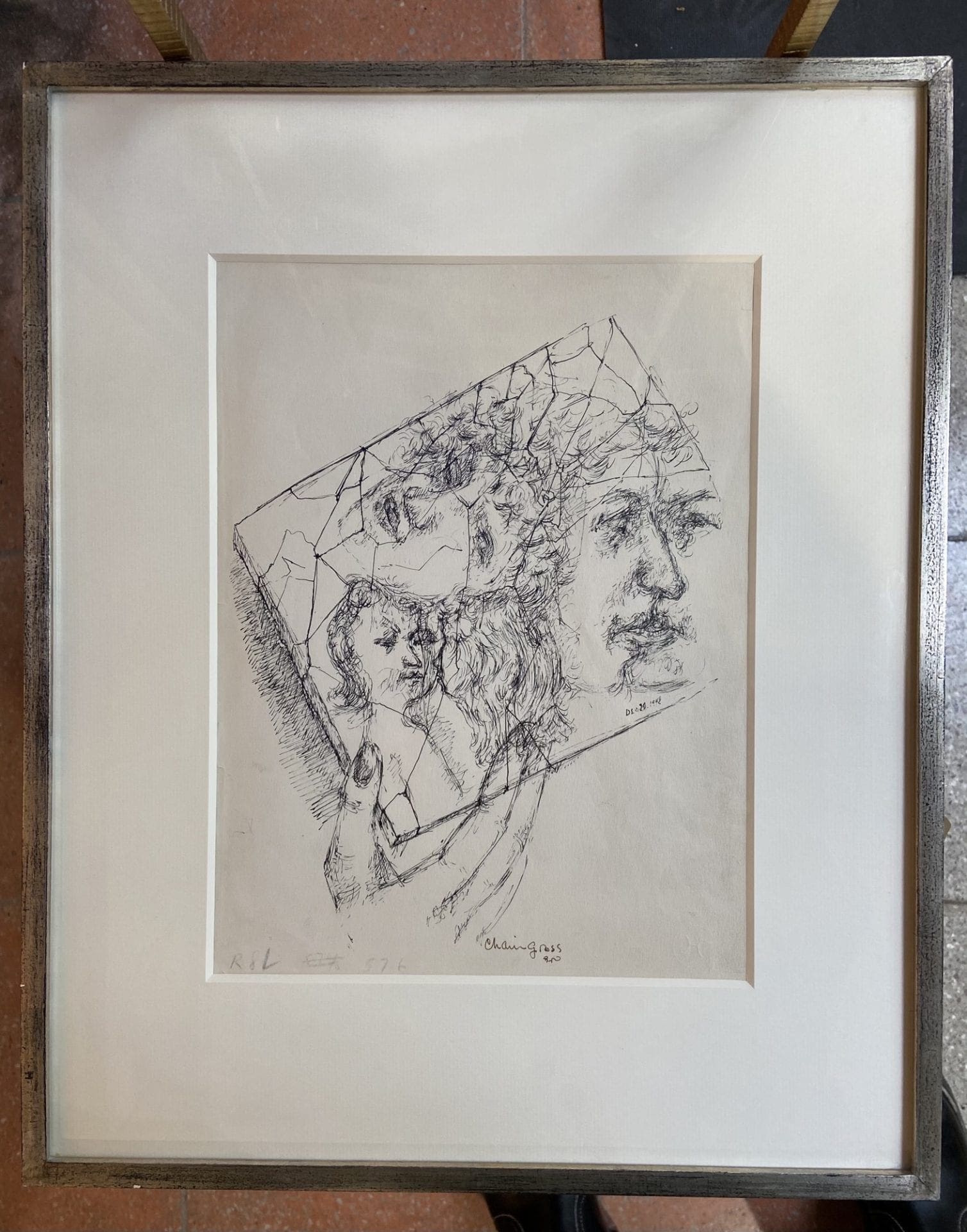 Chaim Gross – Composition avec visages – 1942
