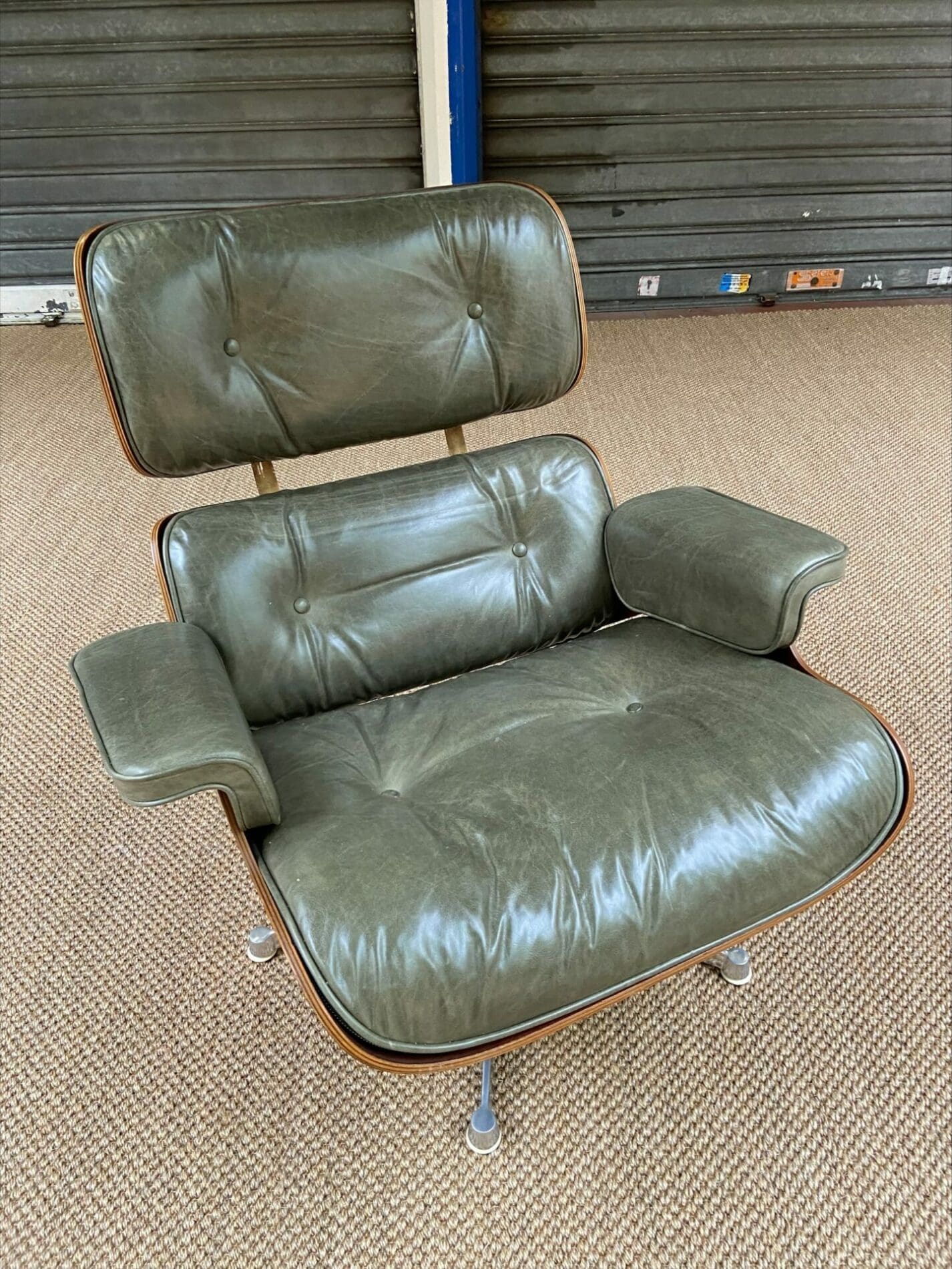 Charles Eames – Vintage Lounge chair et ottoman vert