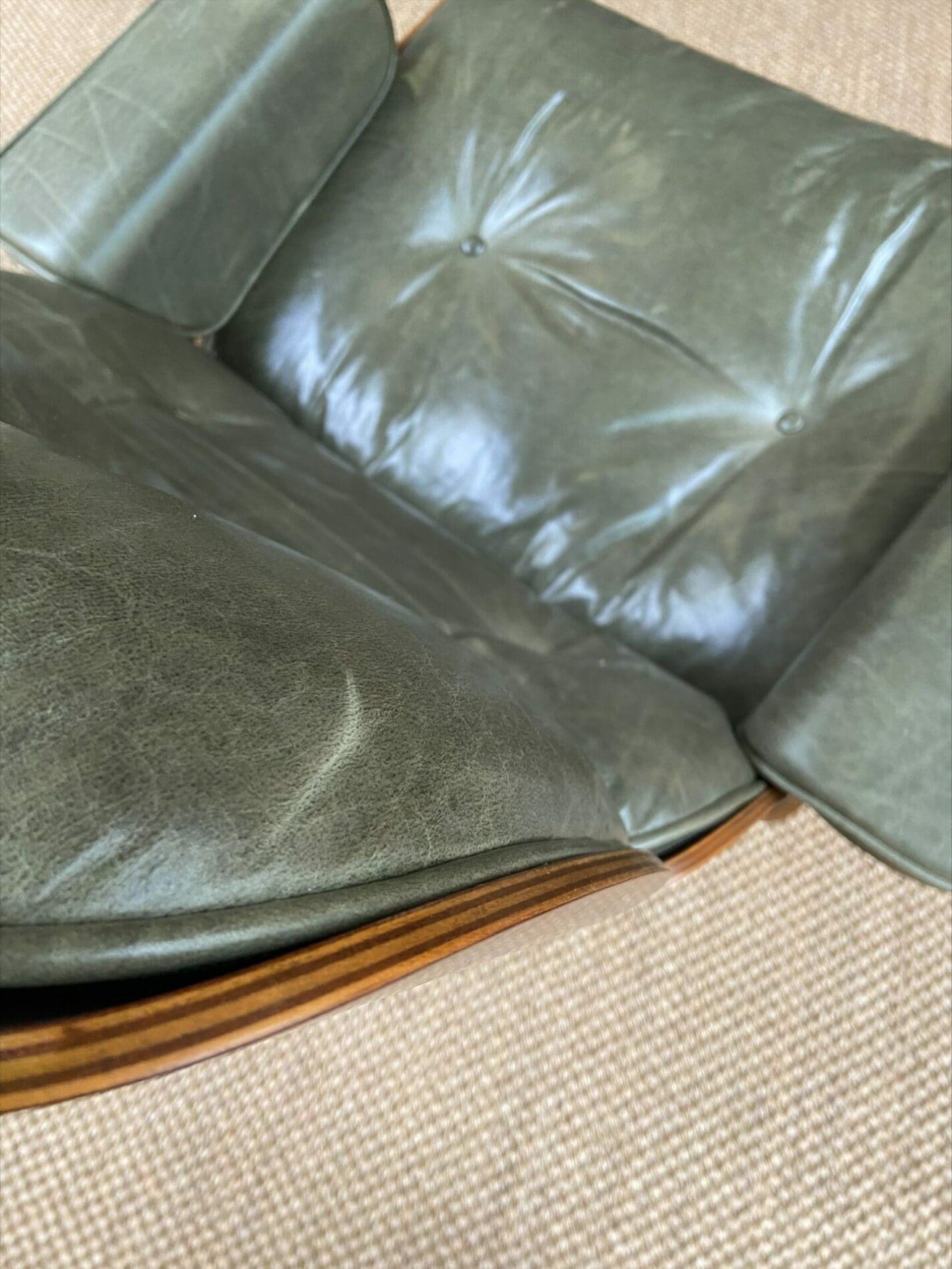 Charles Eames – Vintage Lounge chair et ottoman vert