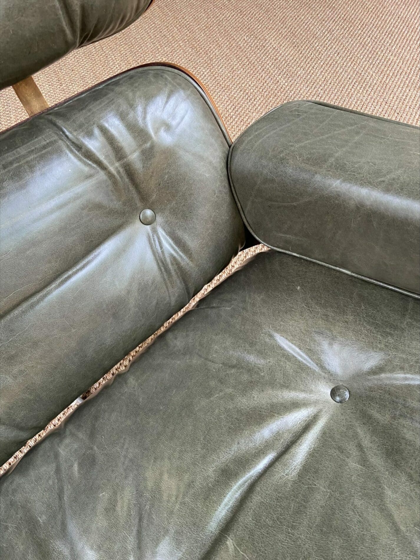 Charles Eames – Vintage Lounge chair et ottoman vert