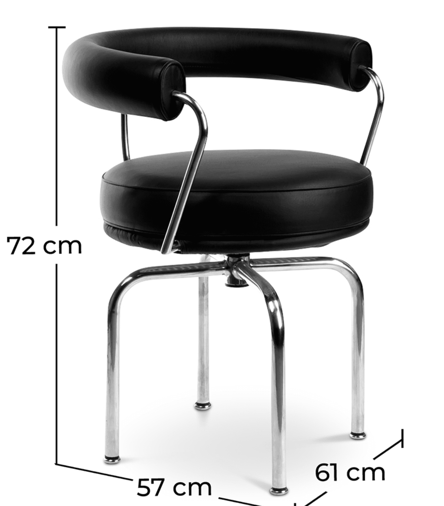 Charlotte Perriand – Chaise LC7 noire pivotante  Occasion