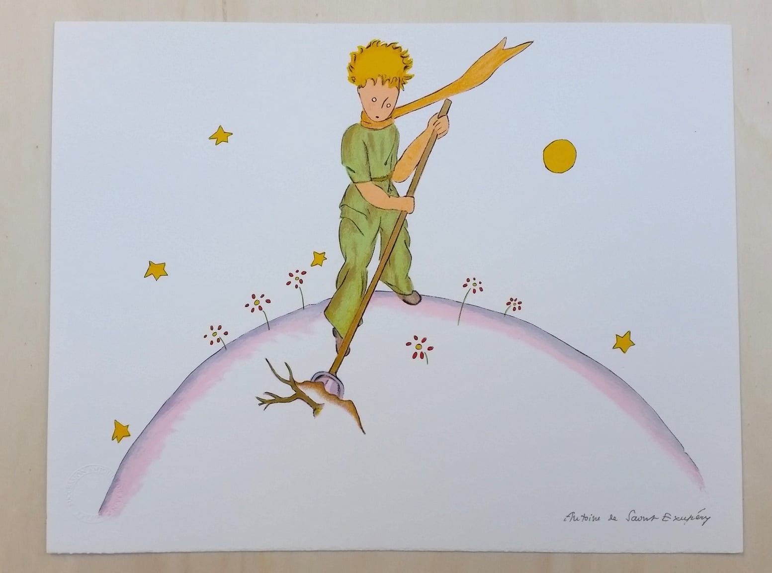 Antoine de Saint Exupéry (d’après) – Le Petit Prince sur son volcan