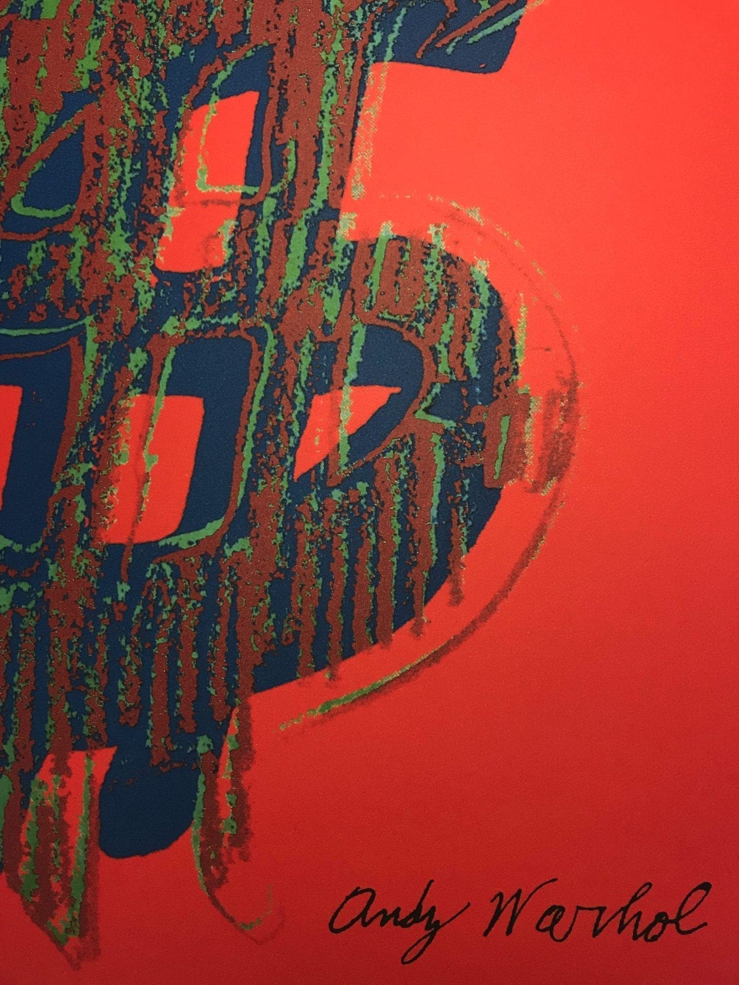 Andy Warhol – Dollar sign in red – Granolithographie