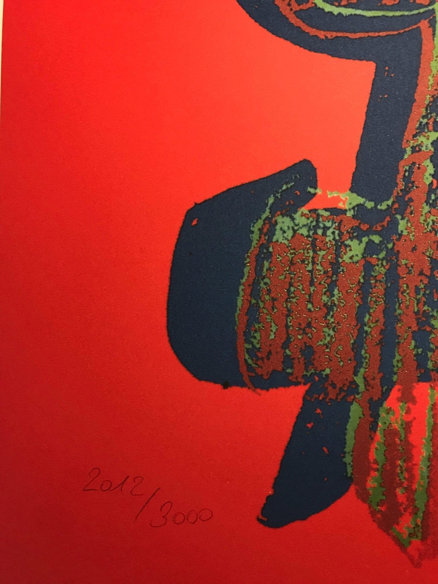 Andy Warhol – Dollar sign in red – Granolithographie