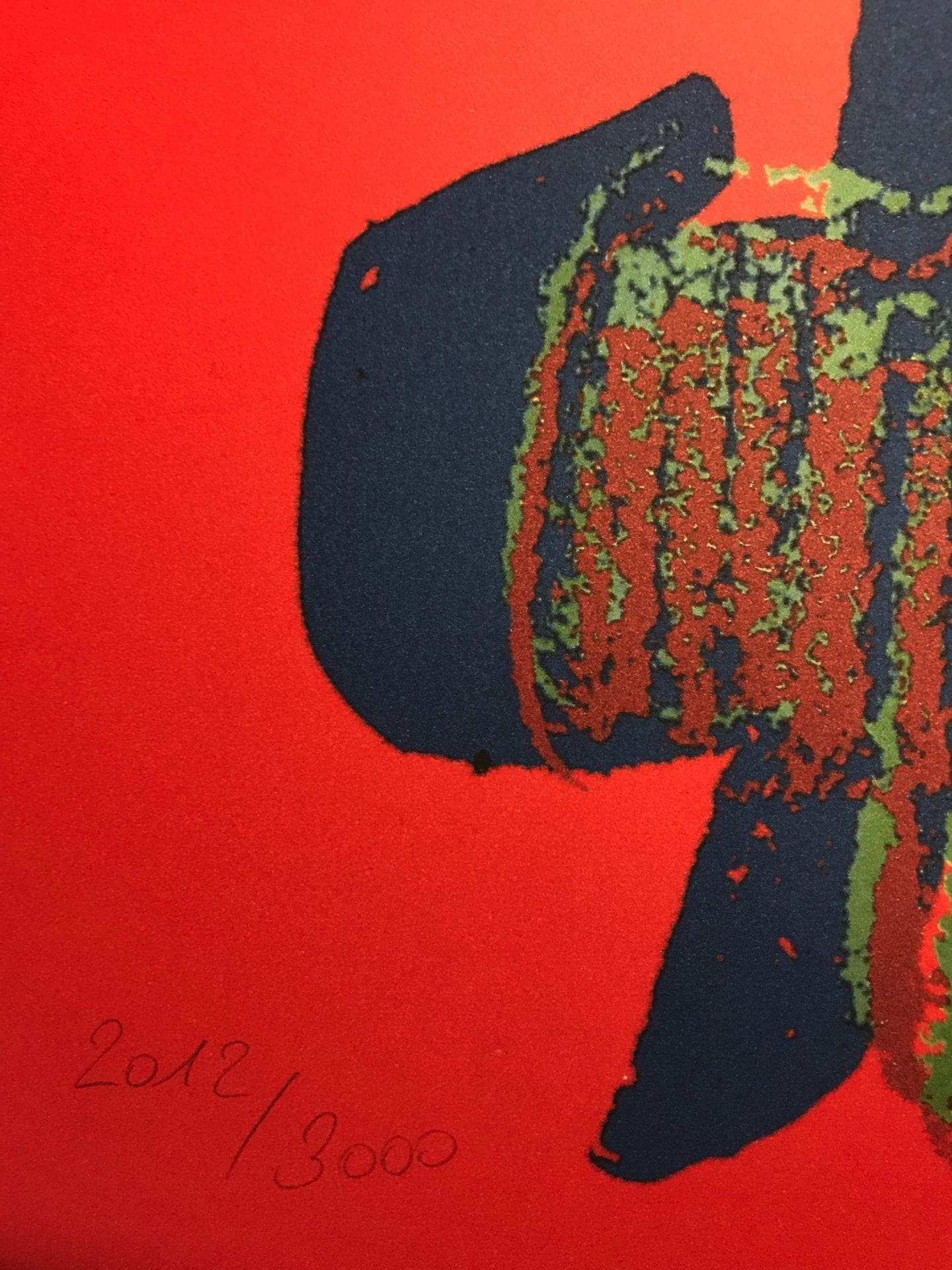 Andy Warhol – Dollar sign in red – Granolithographie