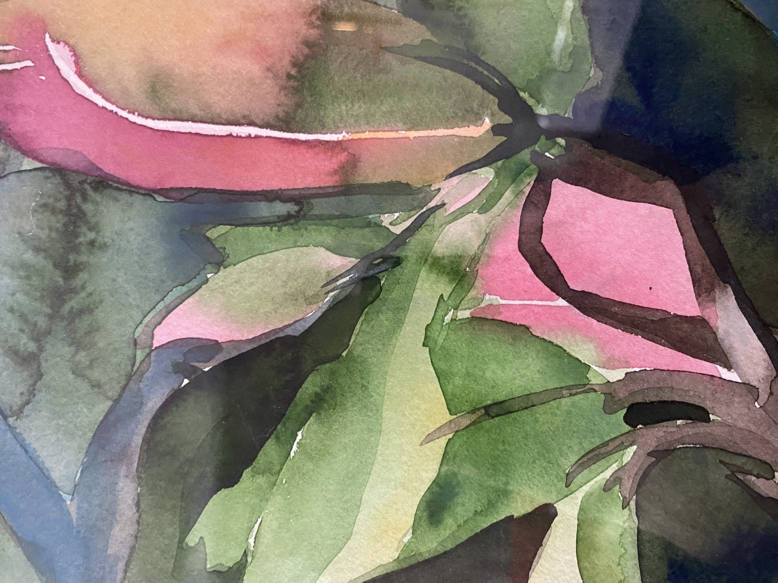 Anne Dixon – Fleurs Exotiques | Aquarelle Originale Circa 1990
