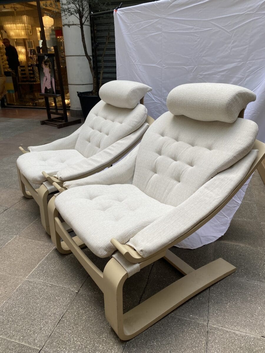 Fauteuils Kroken Ake Fribyter – Paire Authentique Design Scandinave 1970