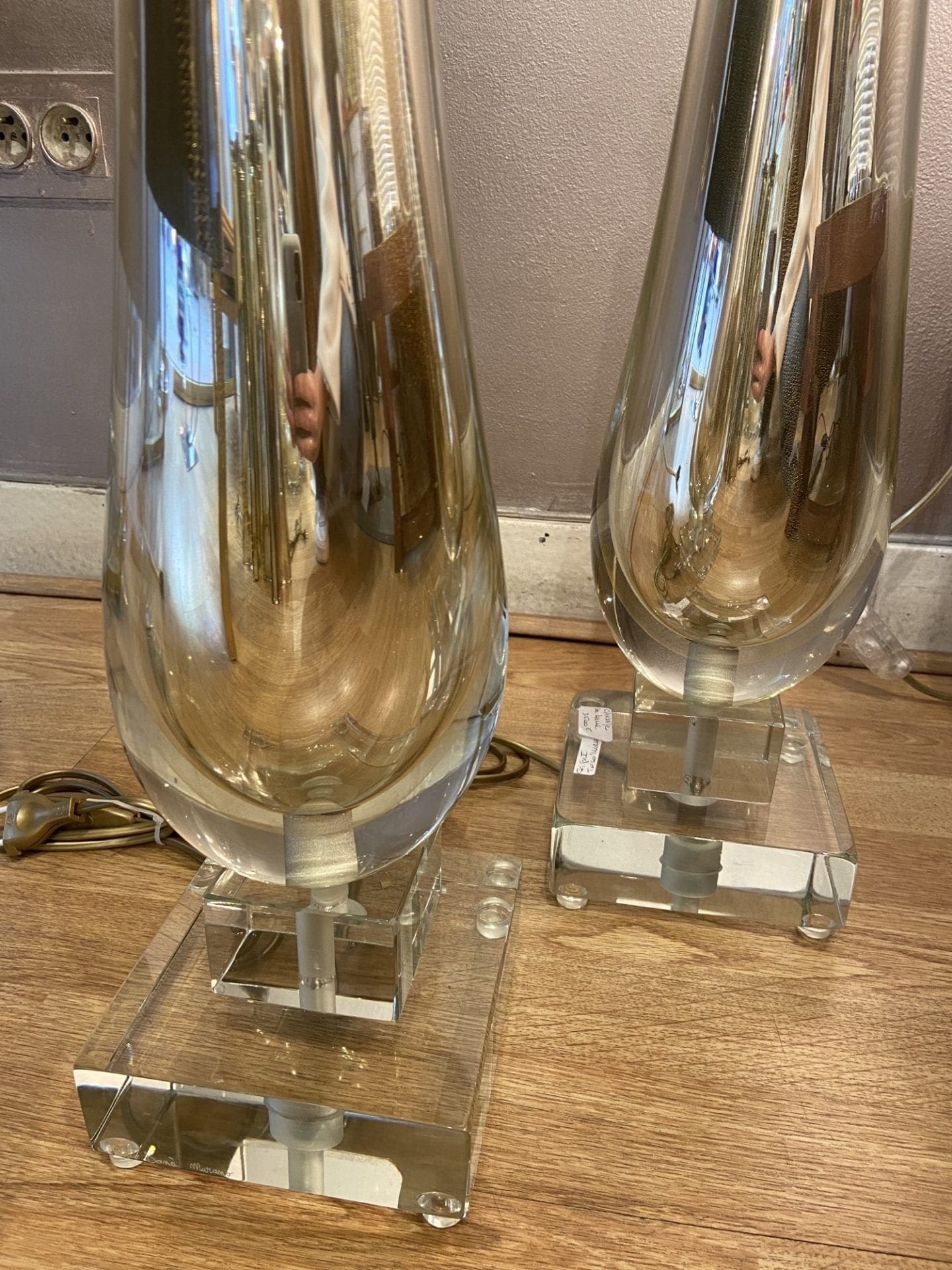 Alberto Doña – Paire de lampes – Murano