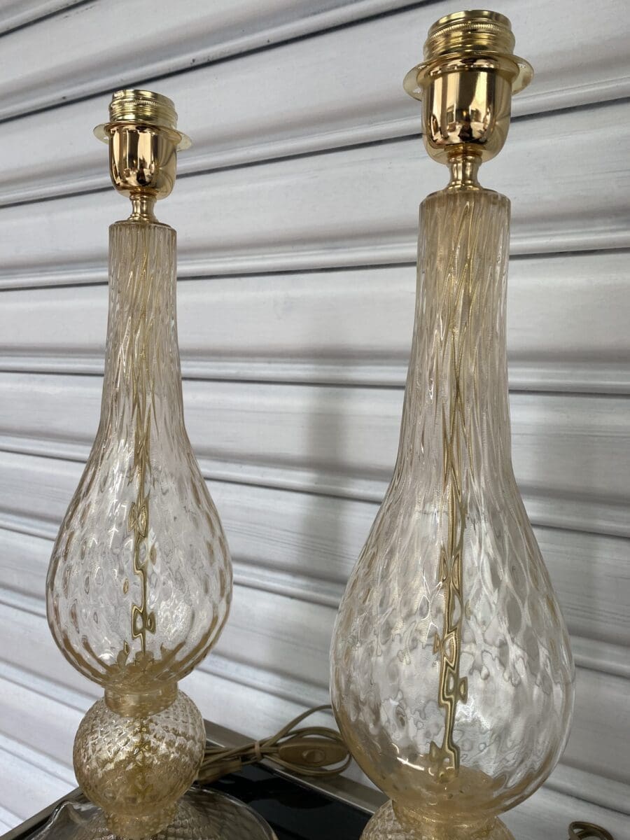 Alberto Dona – Paire de lampes dorées Occasion