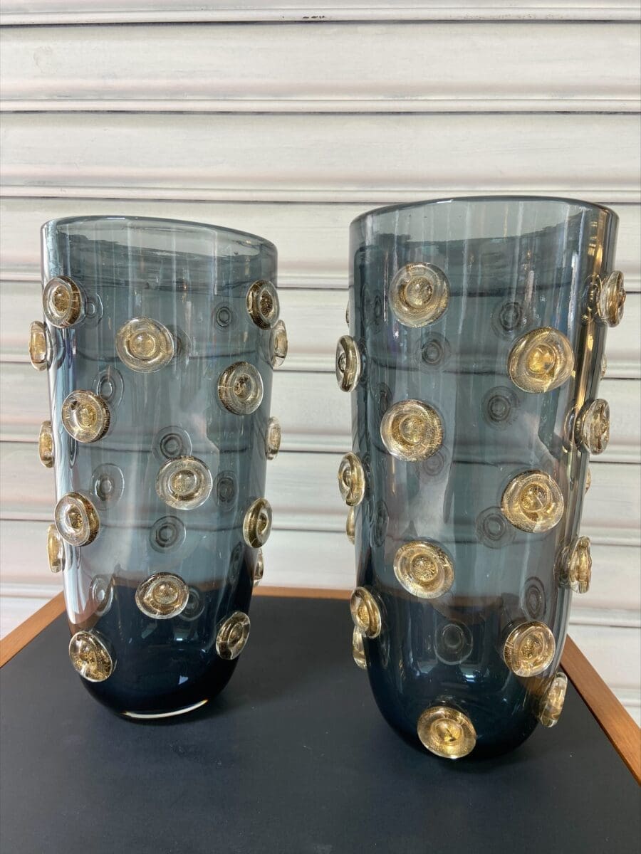Alberto Dona – Paire de vases Occasion – Verre de Murano