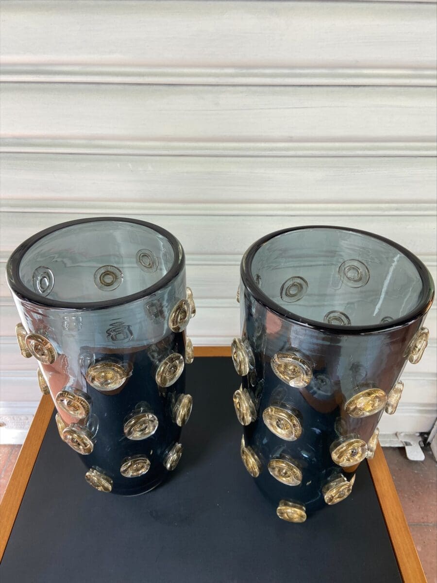Alberto Dona – Paire de vases Occasion – Verre de Murano