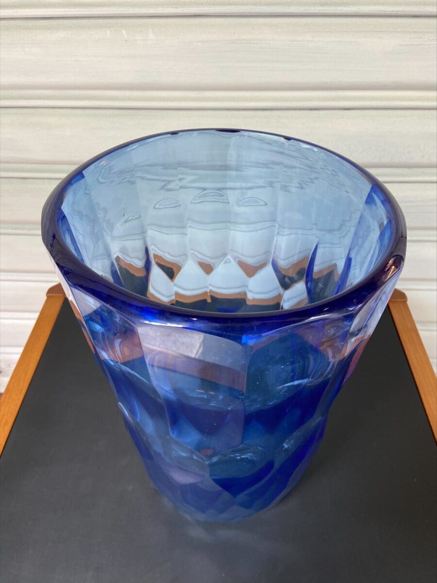 Alberto Dona – Vase Occasion – Verre Murano bleu