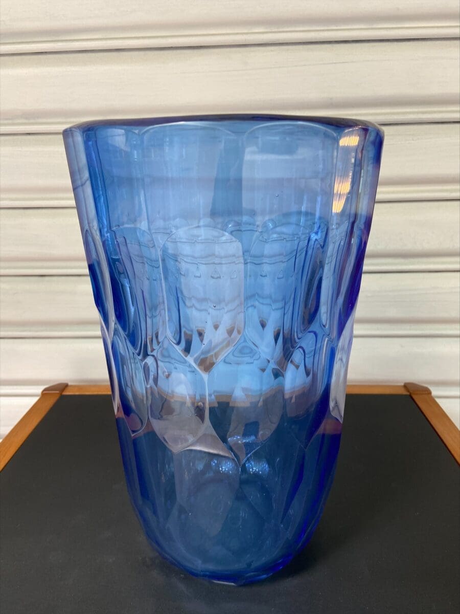 Alberto Dona – Vase Occasion – Verre Murano bleu