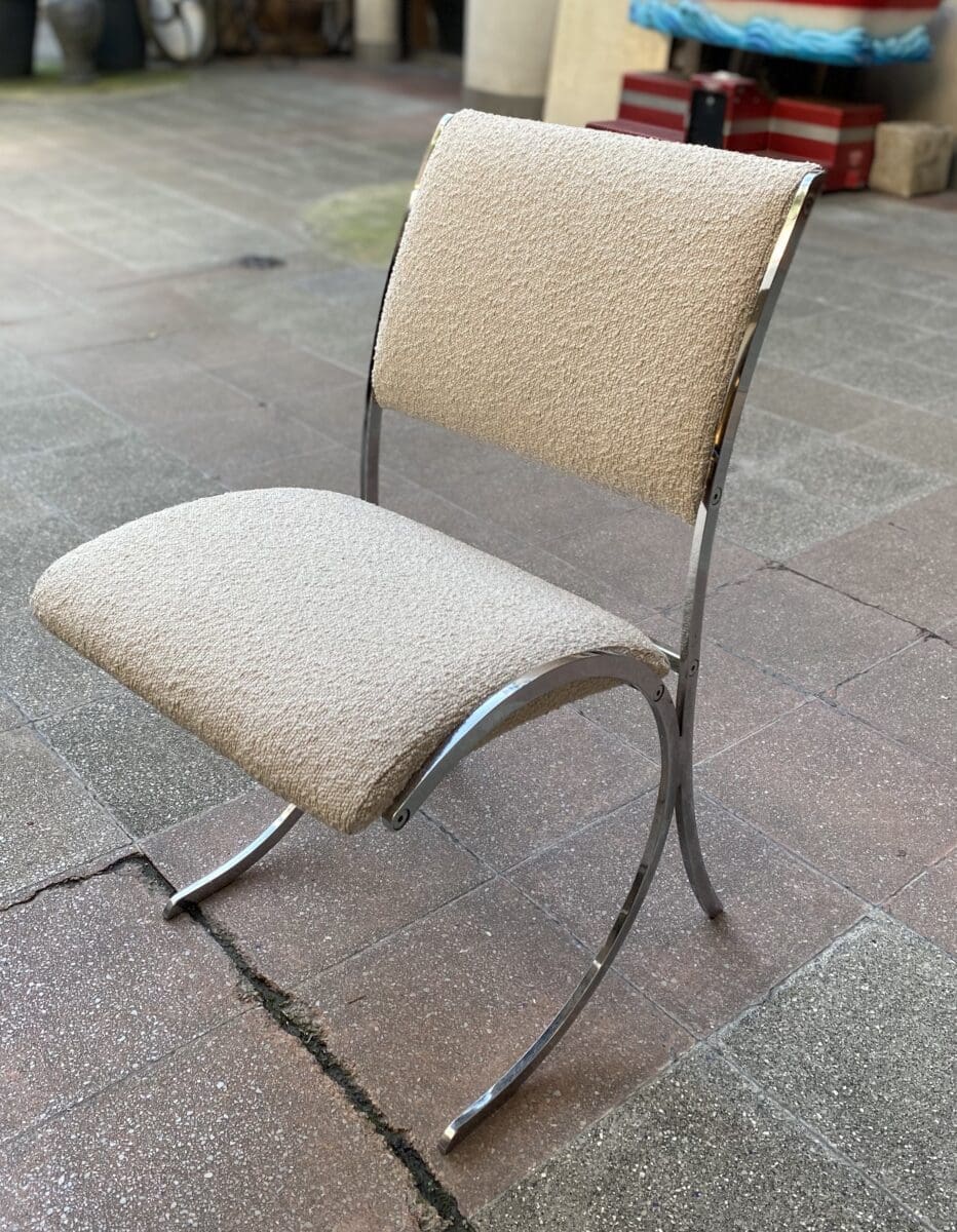 Ensemble de 6 Chaises Boris Tabacoff pour Christofle – Design Circa 1970