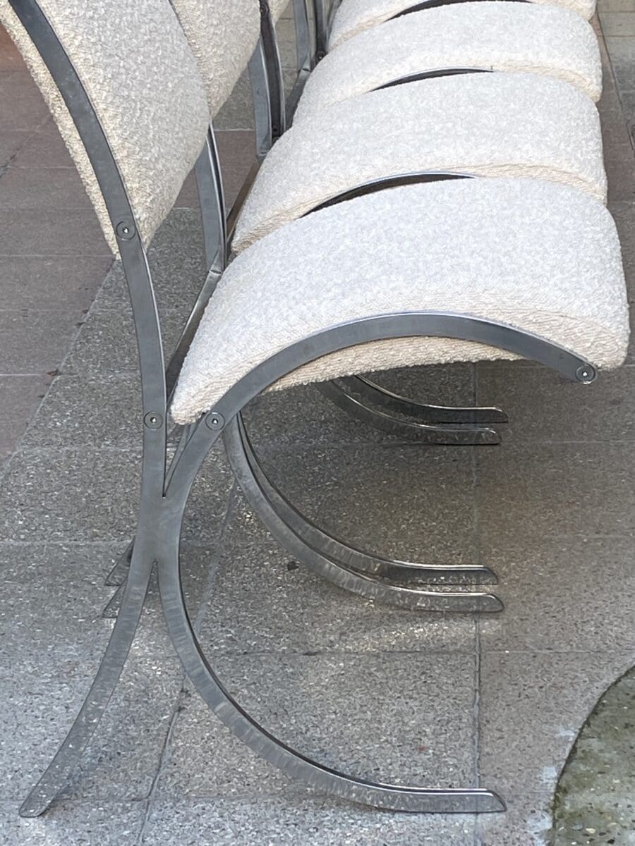 Ensemble de 6 Chaises Boris Tabacoff pour Christofle – Design Circa 1970