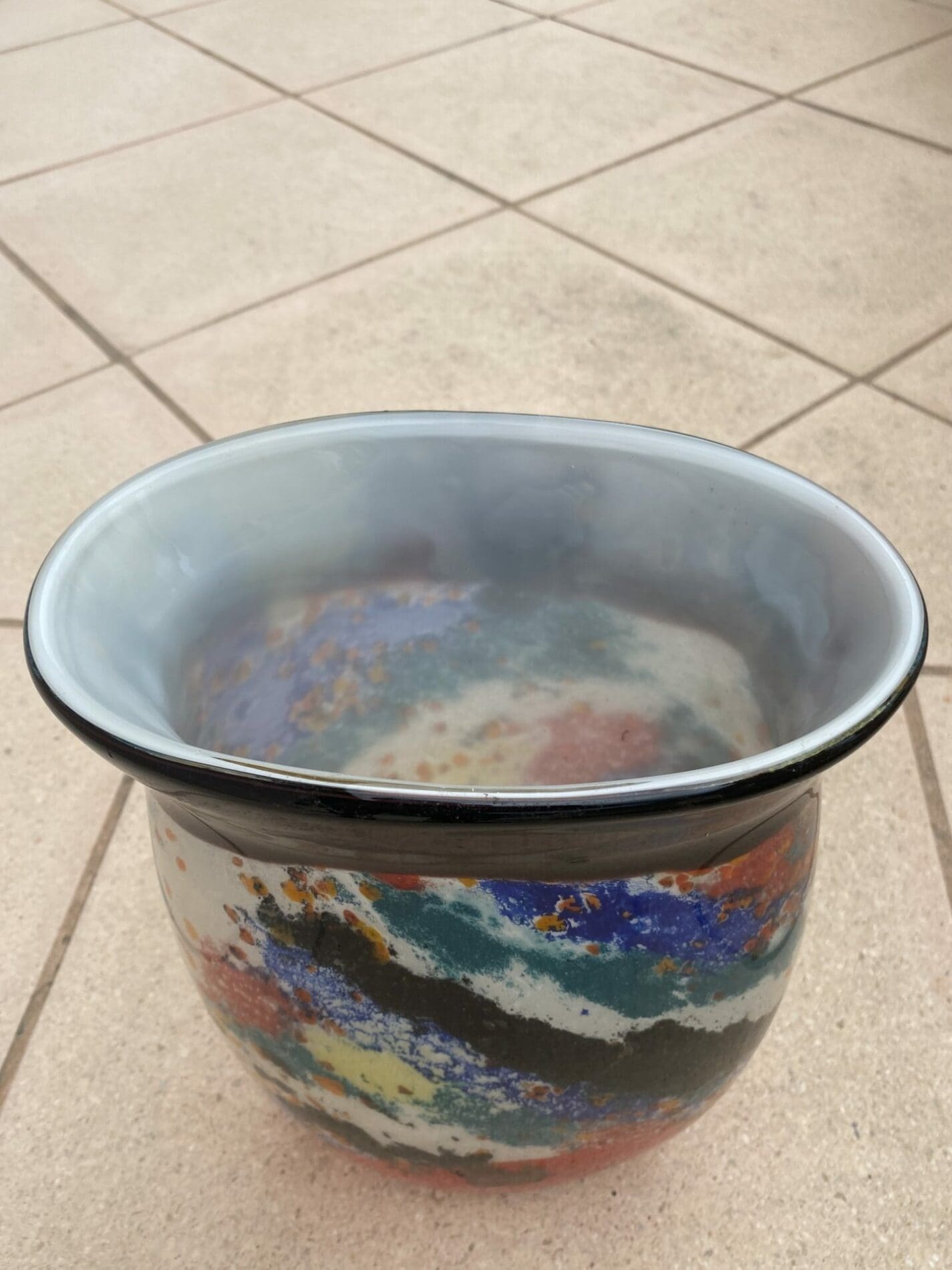 Beau vase en verre de Murano