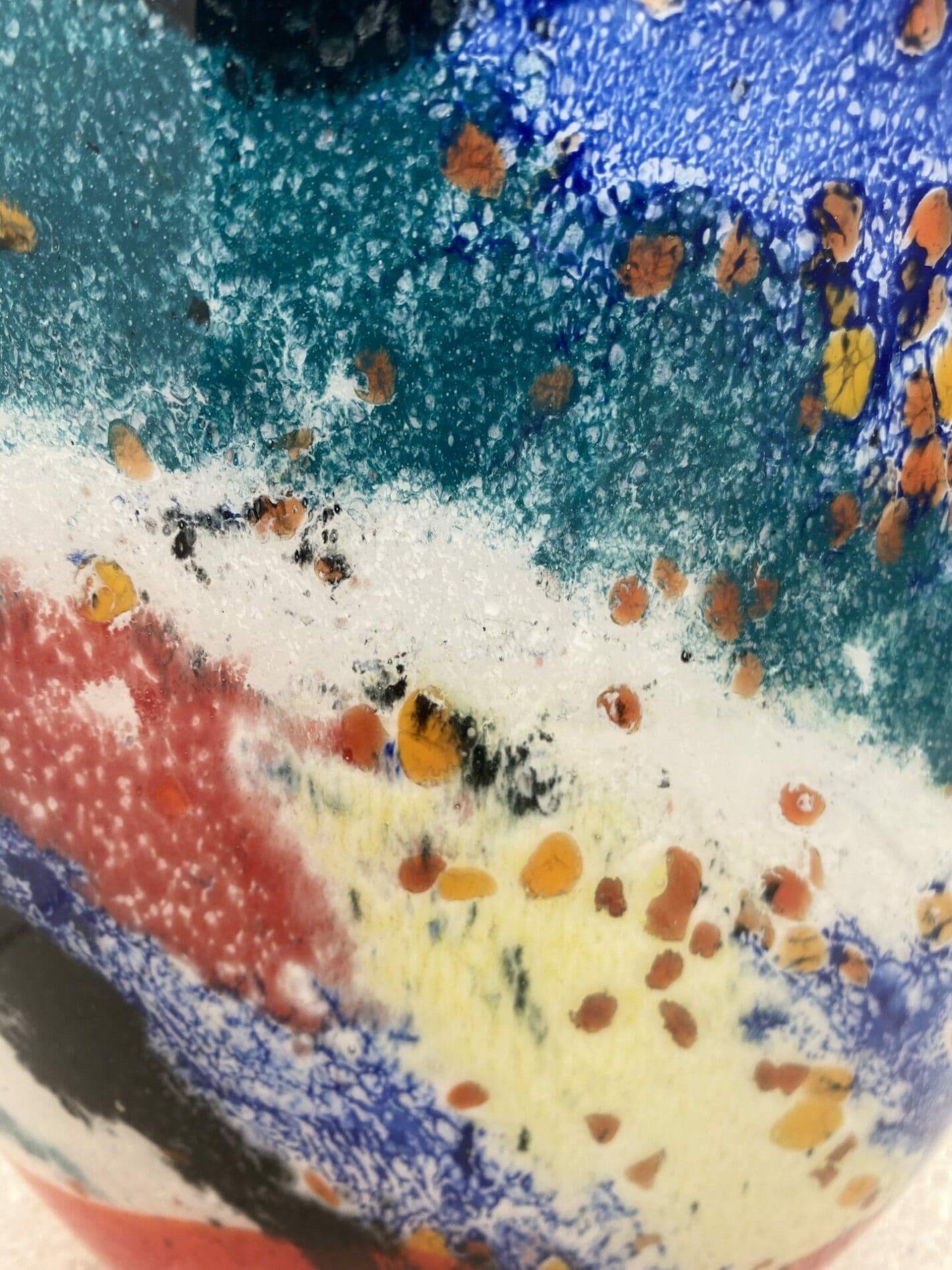 Beau vase en verre de Murano