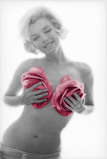 Bert STERN – Marilyn Monroe pink roses Grand Format – 2011