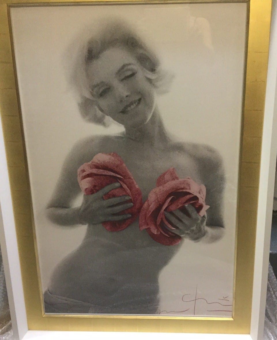 Bert STERN – Marilyn Monroe pink roses Grand Format – 2011
