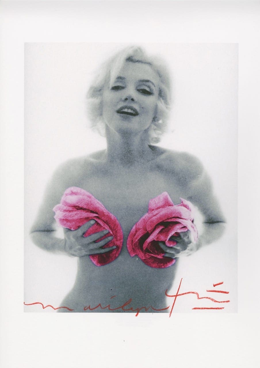 Bert Stern – Marilyn Monroe classic Pink roses – 2011