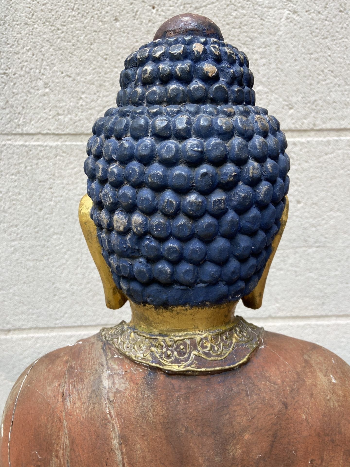 Buddha  – Sculpture Bois polychromé