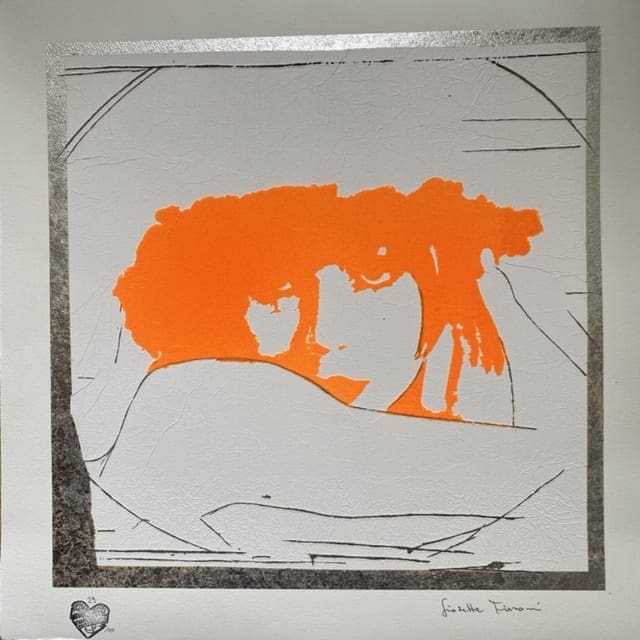 Giosetta Fioroni – Doppio Liberty – Arancio – Sérigraphie sur vélin