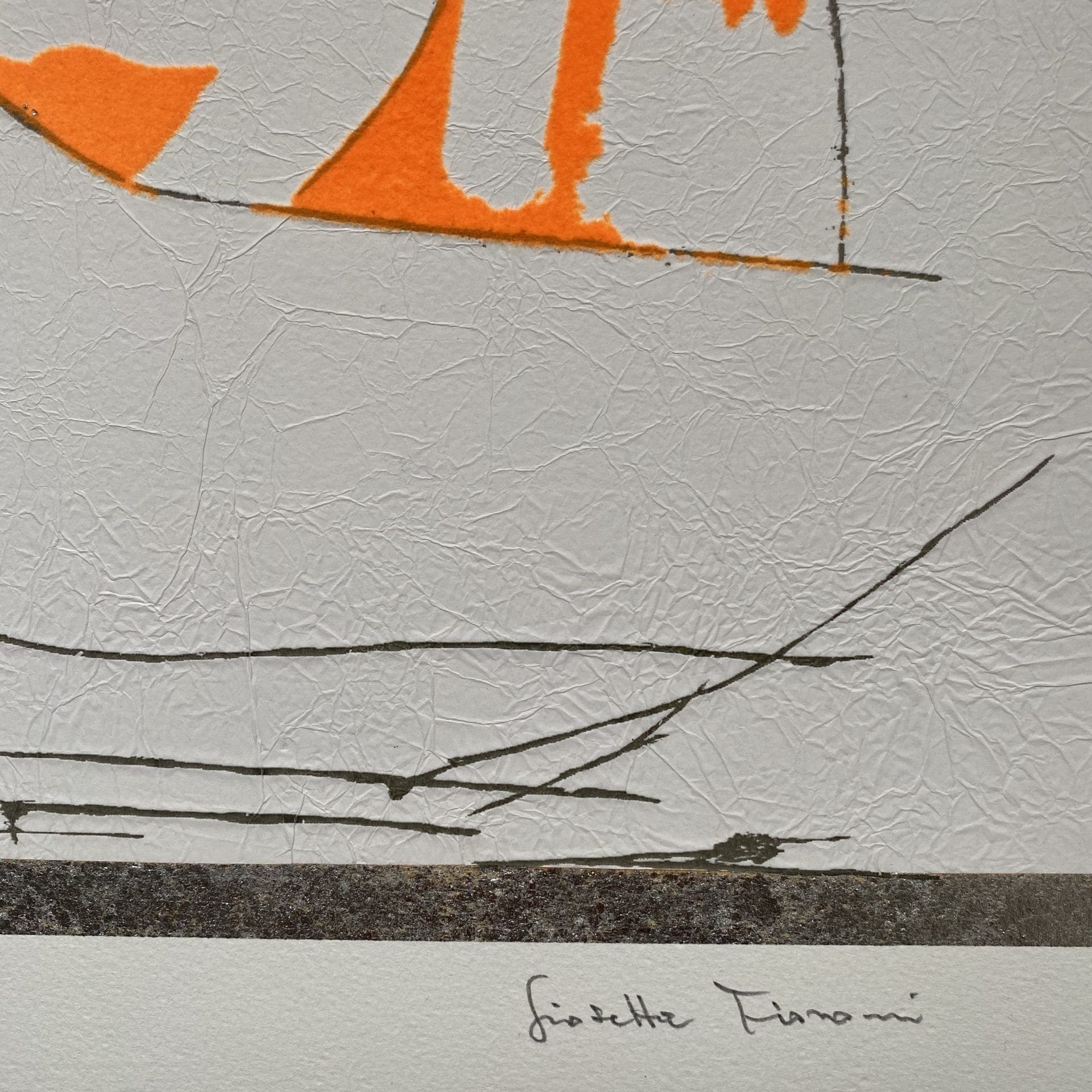 Giosetta Fioroni – Doppio Liberty – Arancio – Sérigraphie sur vélin